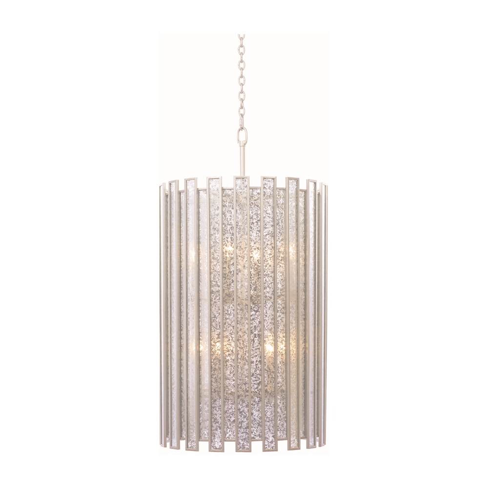Kalco Lighting Palisade 22-in 8 Light Socket Tarnished Silver Chandelier