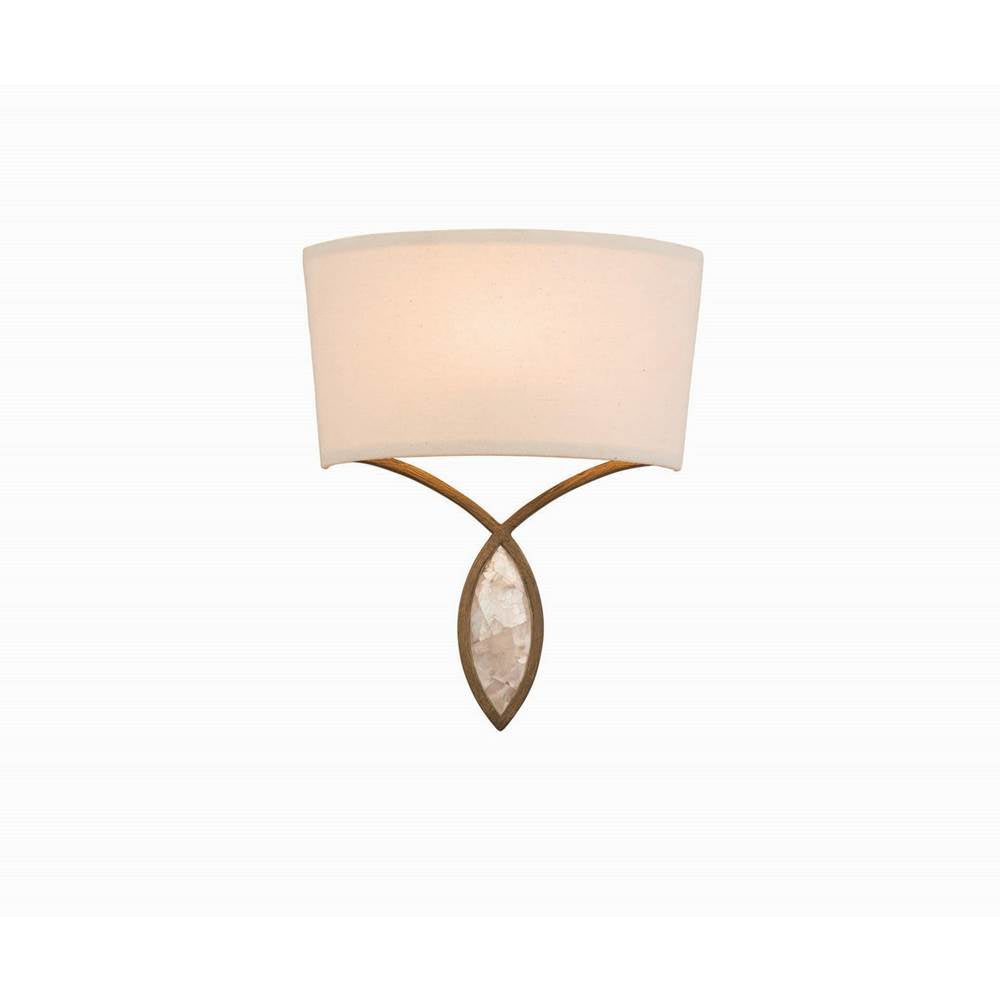 Kalco Lighting Sayville 12-in 1 Light Socket Distressed Gold Wall Sconce
