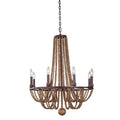 Kalco Lighting 505271RM Royal Mahogany Beechwood 26-in 8 Light Socket Royal Mahogany Chandelier Image 1