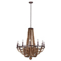 Kalco Lighting Beechwood 34-in 12 Light Socket Royal Mahogany Chandelier