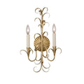 Kalco Lighting Ainsley 20-in 2 Light Socket Oxidized Gold Leaf Wall Sconce