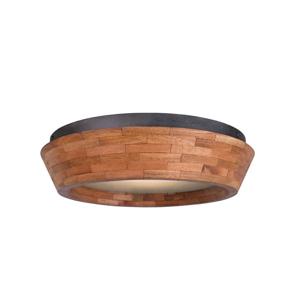 Kalco Lighting Lansdale 14-in 1 Light Led Black Iron Flush Mount