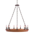 Kalco Lighting Lansdale 33-in 9 Light Socket Black Iron Chandelier