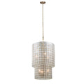 Kalco Lighting Roxy 21-in 6 Light Socket Oxidized Gold Leaf Pendant