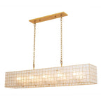 Kalco Lighting 505861OL Oxidized Gold Leaf Roxy 59.75-in 10 Light Socket Oxidized Gold Leaf Linear Pendant Image 1
