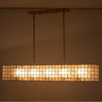 Kalco Lighting 505861OL Oxidized Gold Leaf Roxy 59.75-in 10 Light Socket Oxidized Gold Leaf Linear Pendant Image 4