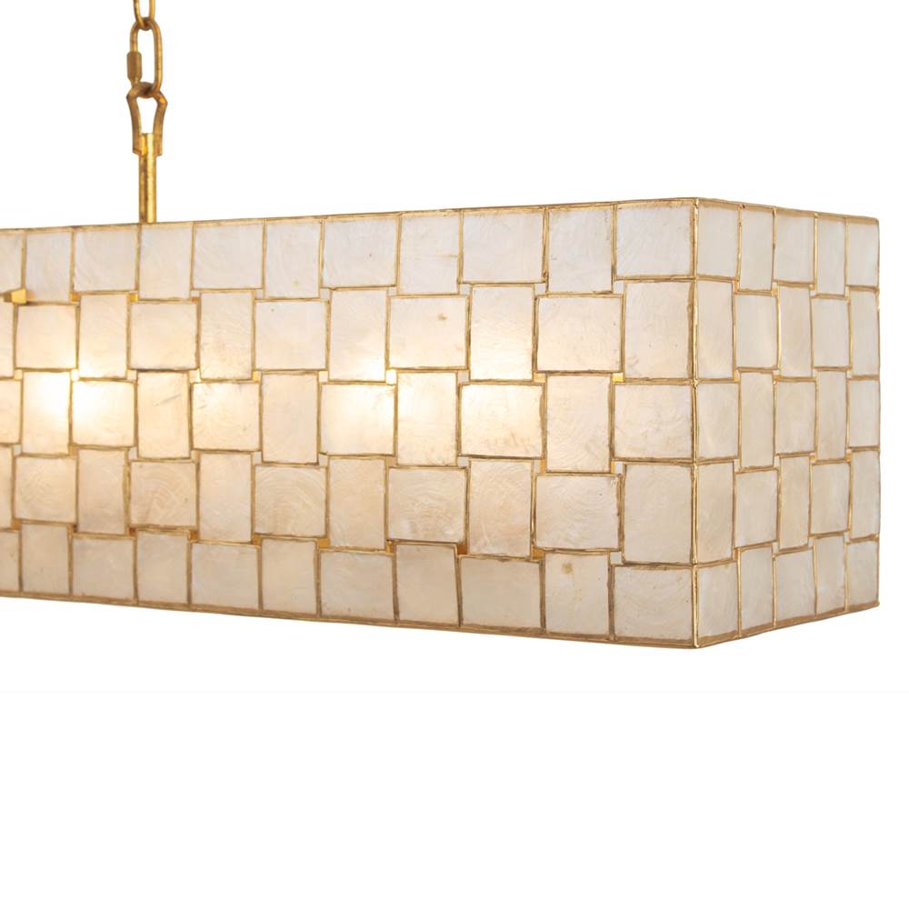 Kalco Lighting 505861OL Oxidized Gold Leaf Roxy 59.75-in 10 Light Socket Oxidized Gold Leaf Linear Pendant Image 2