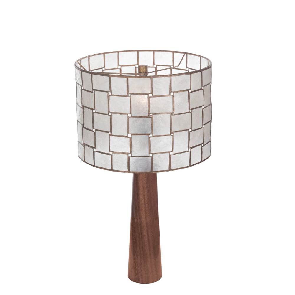 Kalco Lighting Roxy 14-in 1 Light Socket Oxidized Gold Leaf Table Lamp