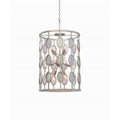 Kalco Lighting Palomar 19-in 12 Light Socket Vintage Silver Leaf Pendant