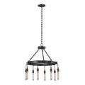 Kalco Lighting Stuyvesant 24-in 8 Light Socket Matte Gun Metal Chandelier
