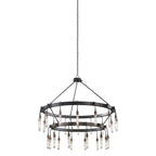 Kalco Lighting 506273MGM Matte Gun Metal Stuyvesant 48-in 28 Light Socket Matte Gun Metal Tiered Chandelier Image 1