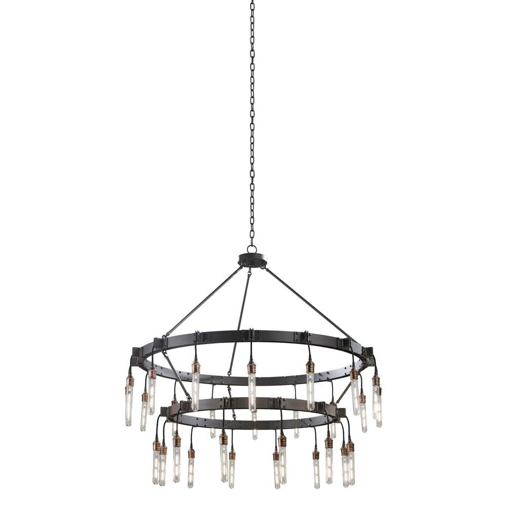Kalco Lighting 506273MGM Matte Gun Metal Stuyvesant 48-in 28 Light Socket Matte Gun Metal Tiered Chandelier Image 1