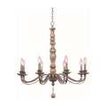 Kalco Lighting Colony 32-in 8 Light Socket Dune Silver Chandelier