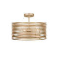 Kalco Lighting Emery 16-in 3 Light Socket Modern Gold Chandelier