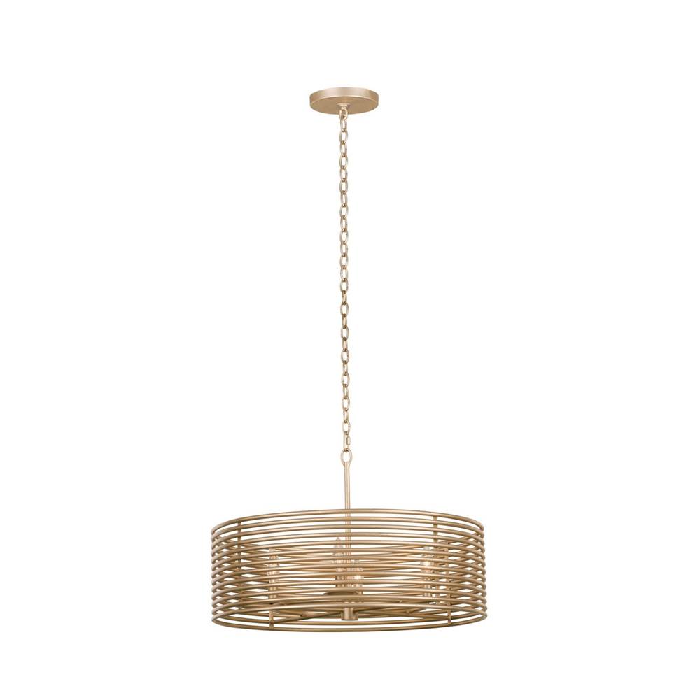 Kalco Lighting Emery 24-in 4 Light Socket Modern Gold Chandelier