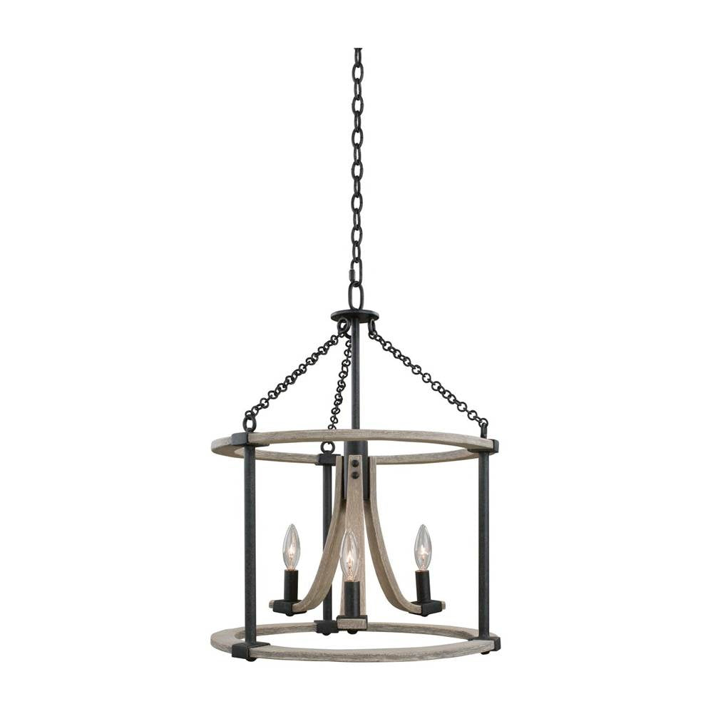 Kalco Lighting Middleton 18-in 3 Light Socket Natural Iron Chandelier