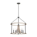 Kalco Lighting Middleton 26-in 6 Light Socket Natural Iron Chandelier
