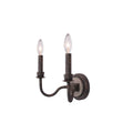 Kalco Lighting Harper 12-in 2 Light Socket Florence Gold Wall Sconce