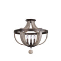 Kalco Lighting Harper 20-in 3 Light Socket Florence Gold Semi-flush Mount