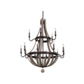Kalco Lighting Harper 40-in 15 Light Socket Florence Gold Tiered Chandelier