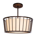 Kalco Lighting Pacifica 16-in 3 Light Socket Bronze Semi-flush Mount