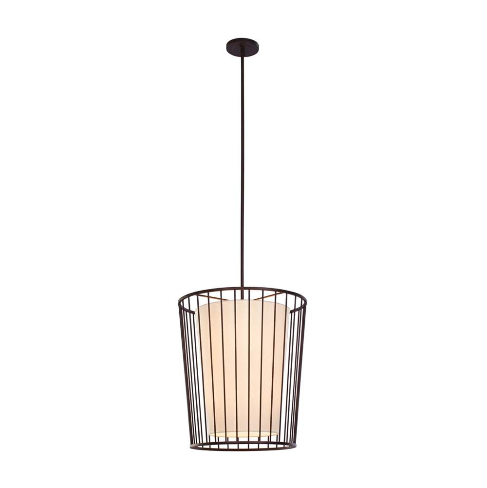 Kalco Lighting Pacifica 20-in 6 Light Socket Bronze Tiered Chandelier