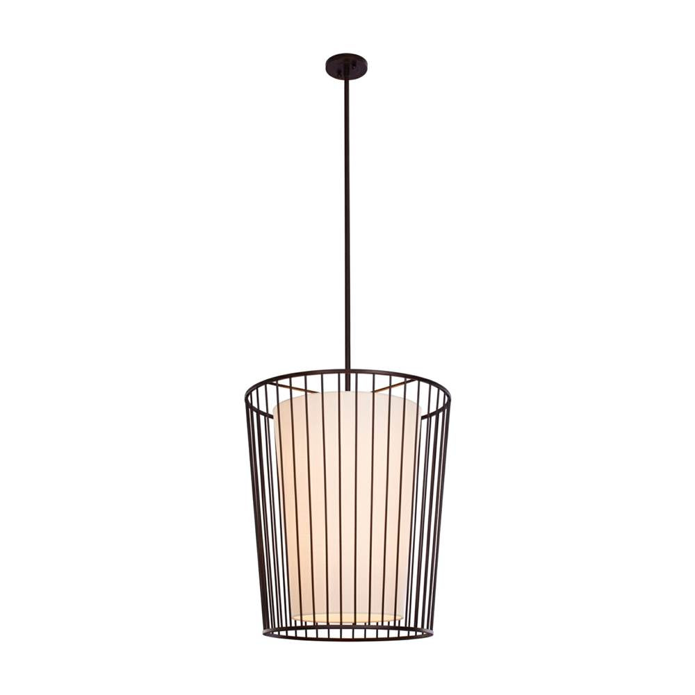 Kalco Lighting Pacifica 24-in 8 Light Socket Bronze Tiered Chandelier