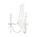 Kalco Lighting Acadia 18-in 2 Light Socket Distressed White Wall Sconce