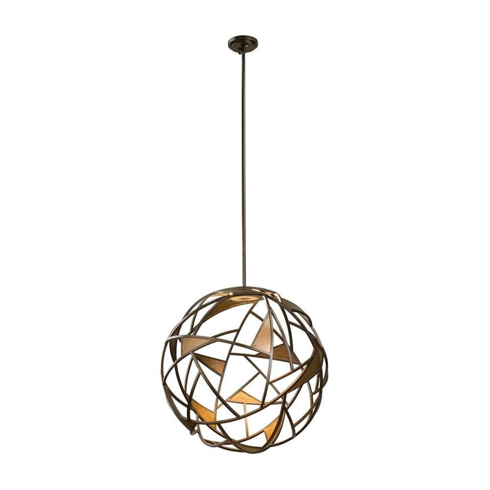 Kalco Lighting 507351BZG Antique Bronze With Antique Gold Neptune 28-in 1 Light Led Antique Bronze W/ Antique Gold Pendant Image 1