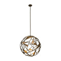 Kalco Lighting 507351BZG Antique Bronze With Antique Gold Neptune 28-in 1 Light Led Antique Bronze W/ Antique Gold Pendant Image 1