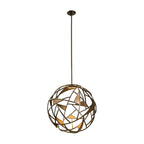 Kalco Lighting 507351BZG Antique Bronze With Antique Gold Neptune 28-in 1 Light Led Antique Bronze W/ Antique Gold Pendant Image 1