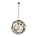 Kalco Lighting Neptune 34-in 1 Light Led Antique Bronze W/ Antique Gold Chandelier