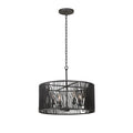 Kalco Lighting Morre 21-in 4 Light Socket Black Iron Semi-flush Mount