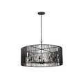 Kalco Lighting 507552BI Black Iron Morre 36-in 8 Light Socket Black Iron Chandelier Image 1