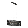 Kalco Lighting Morre 121-in 6 Light Socket Black Iron Linear Pendant