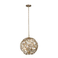 Kalco Lighting Jardin 18-in 4 Light Socket Oxidized Gold Leaf Pendant