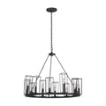 Kalco Lighting Allston 28-in 12 Light Socket Black Iron Chandelier