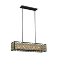 Kalco Lighting Corsa 41-in 5 Light Socket Matte Black W Gold Linear Pendant