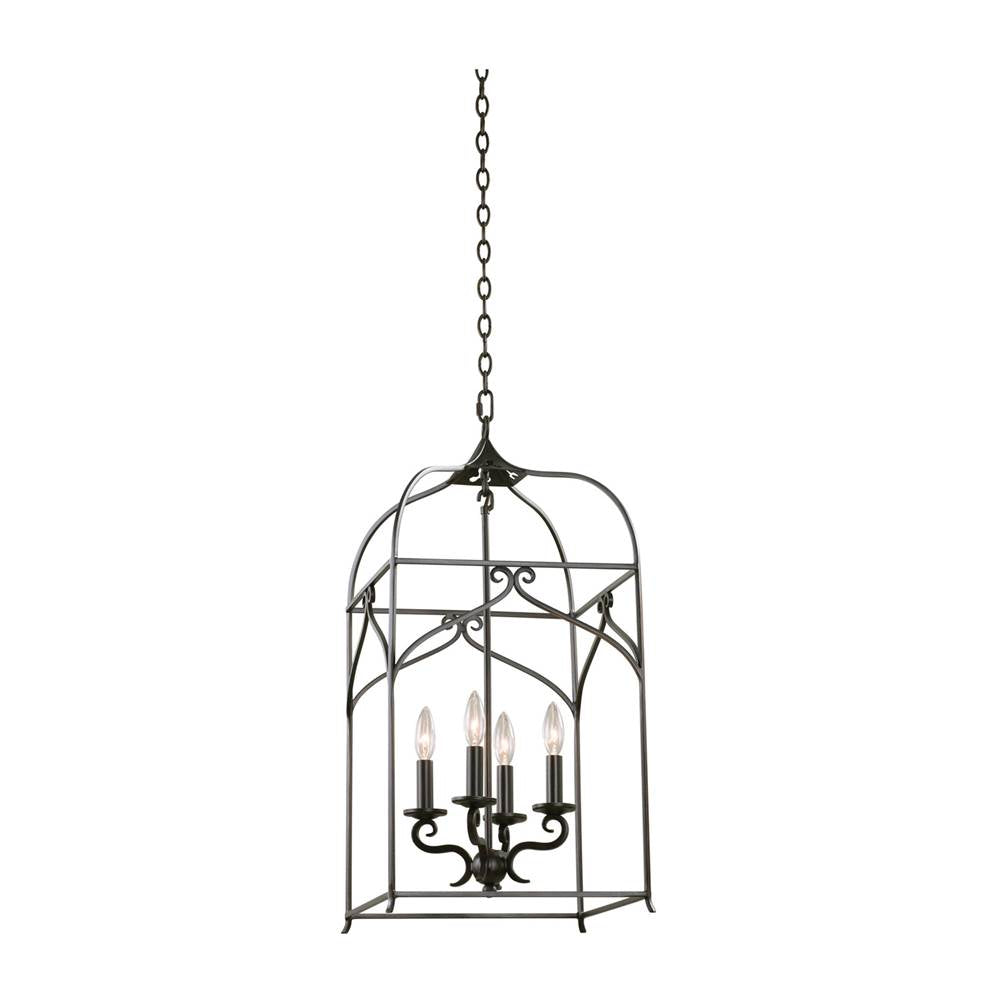 Kalco Lighting Somers 14-in 4 Light Socket Heirloom Bronze Pendant