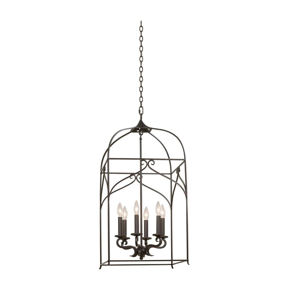 Kalco Lighting 508251HB Heirloom Bronze Somers 16-in 6 Light Socket Heirloom Bronze Pendant Image 1