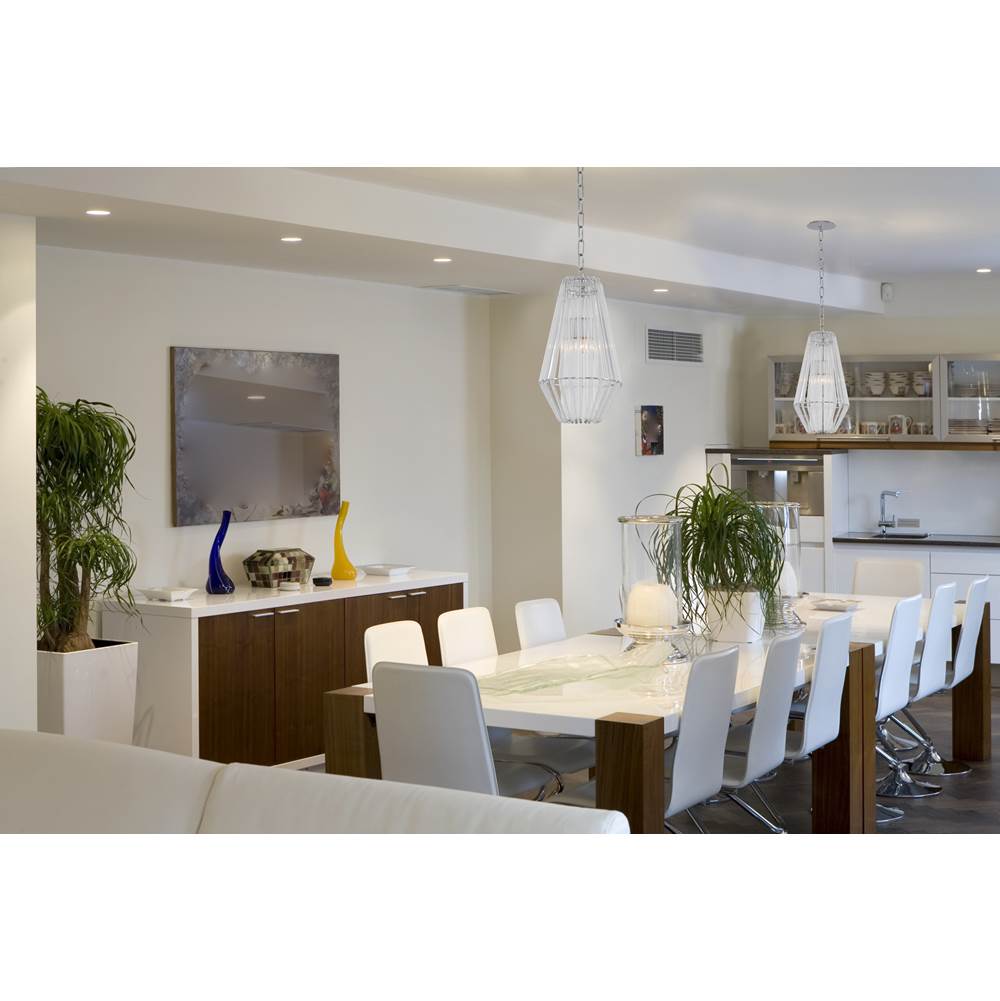 Kalco Lighting Taza 9-in 1 Light Socket Polished Chrome Pendant