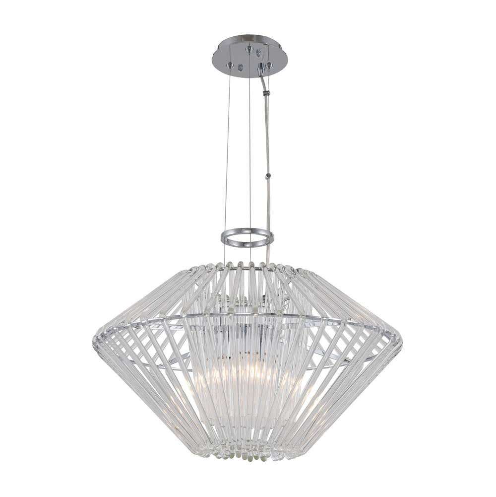 Kalco Lighting Taza 22-in 3 Light Socket Polished Chrome Chandelier
