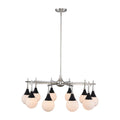 Kalco Lighting 508571BPN Matte Black With Polished Nickel Bogart 59-in 10 Light Socket Matte Black W/ Polished Nickel Chandelier Image 1