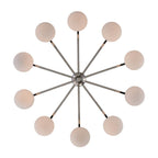 Kalco Lighting Bogart 59-in 10 Light Socket Matte Black W/ Polished Nickel Chandelier