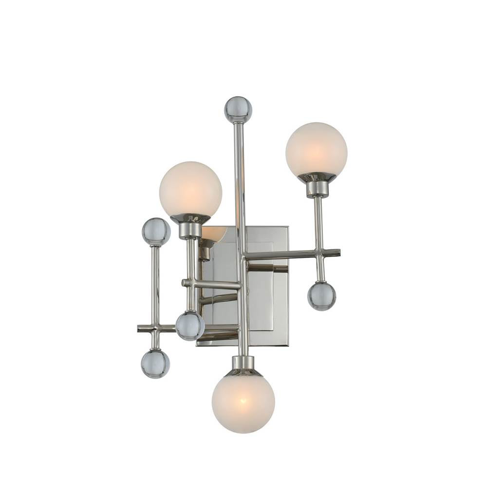 Kalco Lighting Mercer 16-in 3 Light Socket Polished Nickel Wall Sconce