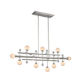 Kalco Lighting Mercer 44-in 10 Light Socket Polished Nickel Linear Pendant