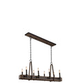 Kalco Lighting Duluth 42-in 8 Light Satin Bronze Linear Pendant
