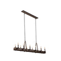 Kalco Lighting Duluth 60-in 12 Light Satin Bronze Linear Pendant
