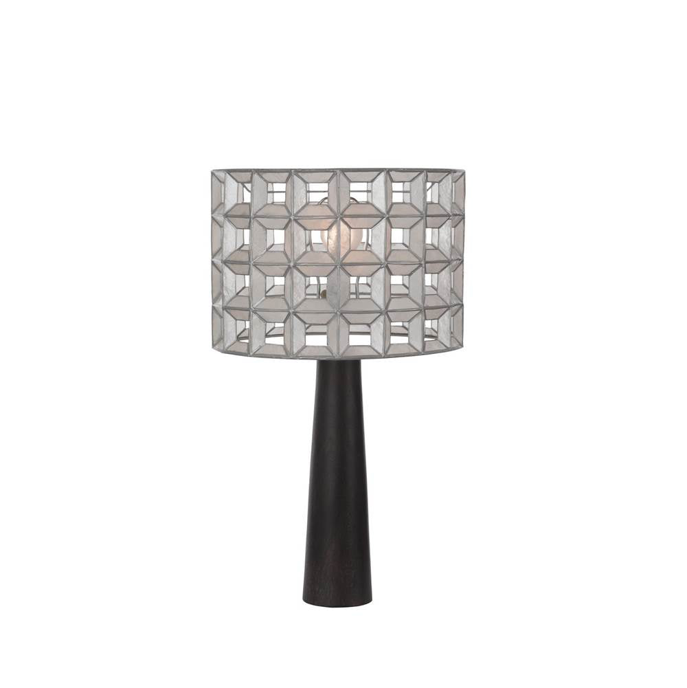 Kalco Lighting Prado 15-in 1 Light Socket Oxidized Silver Leaf Table Lamp