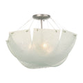 Kalco Lighting Cirrus 24-in 3 Light Socket Satin Nickel Semi-flush Mount